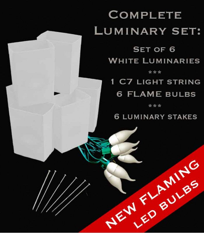 McMullen Cove: 12 & 6 White Luminary Kits