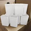 Set of 12 White Factory Flawed Luminaries