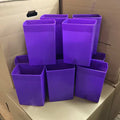 Set of 12 Dark Purple Factory Flawed Luminaries