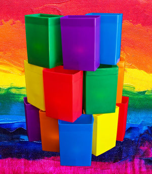 Set of 12 Rainbow Luminaries