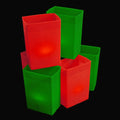 Set of 6 Red/Green Luminaries