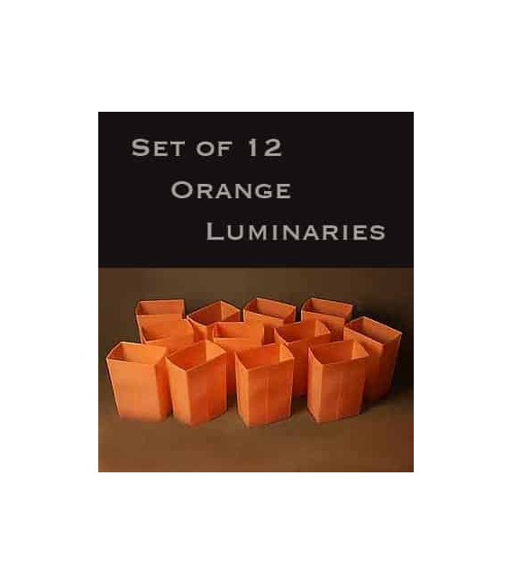 Set of 12 Orange Luminaries