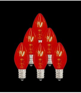 Set of 7 Replacement Red C7 Light Bulbs