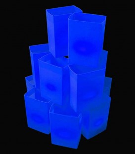 Set of 12 Blue Luminaries