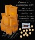 Set of 12 Brown Luminaries, "XtraBrite" Amber LED Tea Lights w/ Timers & Stakes