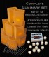 Set of 12 Brown Luminaries, "XtraBrite" Warm White LED Tea Lights w/ Timers & Stakes