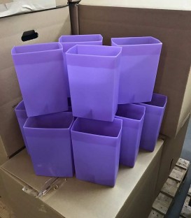 Set of 12 Light Purple Factory Flawed Luminaries