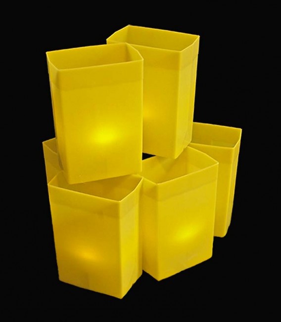Set of 6 Yellow Luminaries
