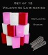 Set of 12 Valentine Luminaries, Stakes