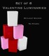 Set of 6 Valentine Luminaries
