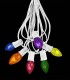 6 Socket White Electric Light Strings, Multi Bulbs