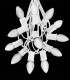 12 Socket White Electric Light Strings, WHITE LED Bulbs
