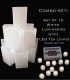 Combo Set: 12 Wedding Luminarias with 12 (Warm White) LED Tealights