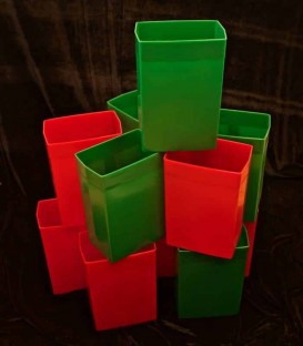 Set of 12 Red/Green Luminaries