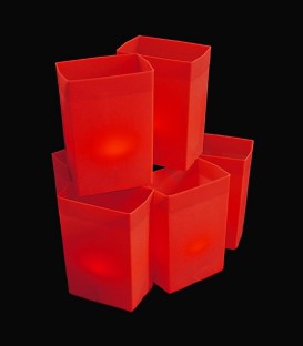 Set of 6 Red Luminaries
