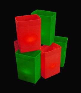 Set of 6 Red/Green Luminaries