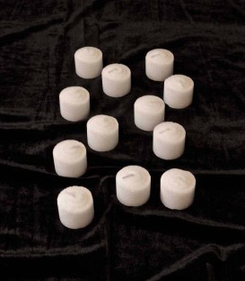 Set of 12 White Candles