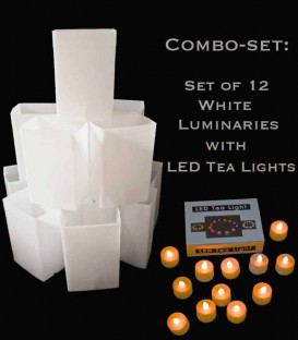 Demington Drive:  12 White Luminary Kit