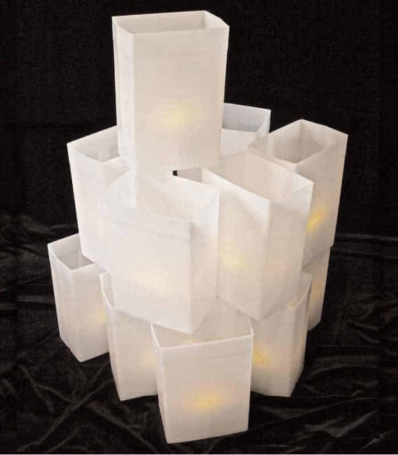 Set of 12 White Luminaries