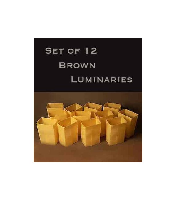 Set of 12 Brown Luminaries