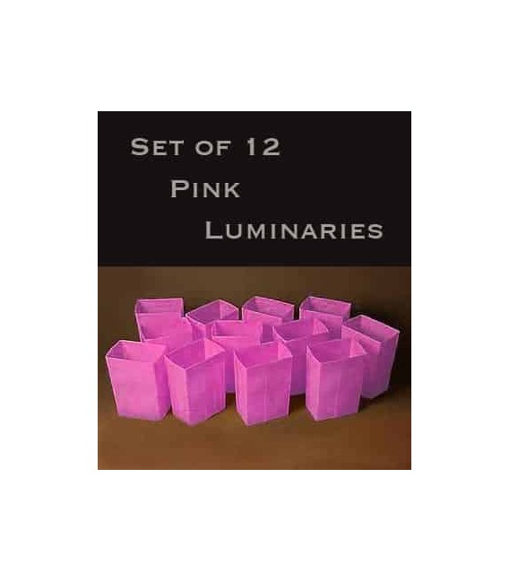 Set of 12 Pink Luminaries