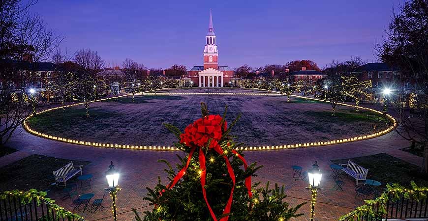 FLIC Lights Wake Forest Campus