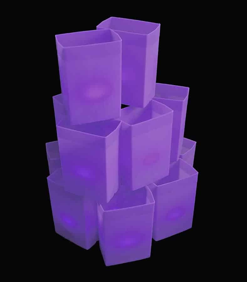 Set of 12 Purple Luminaries