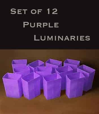 Set of 12 Purple Luminaries