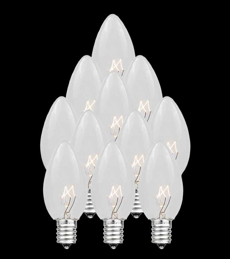Set of 13 Replacement Clear C7 Light Bulbs