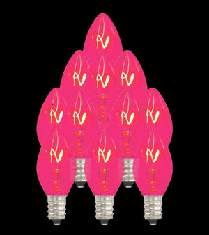 Set of 13 Replacement Pink C7 Light Bulbs