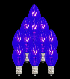 Set of 13 Replacement Blue C7 Light Bulbs