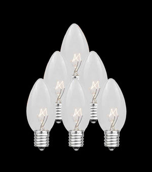 Set of 7 Replacement Clear C7 Light Bulbs