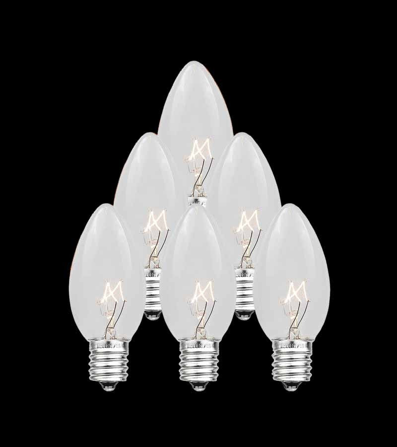 Set of 7 Replacement Clear C7 Light Bulbs
