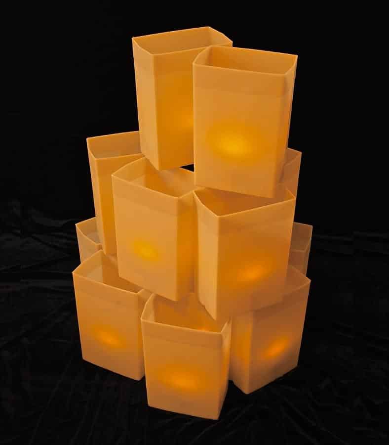 Set of 12 Brown Luminaries