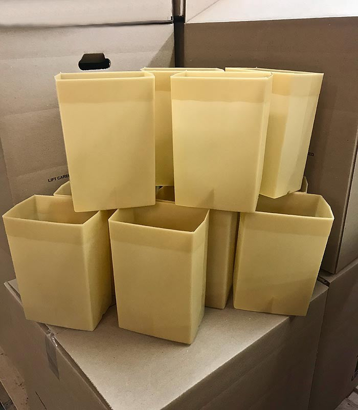 Set of 12 Brown Factory Flawed Luminaries