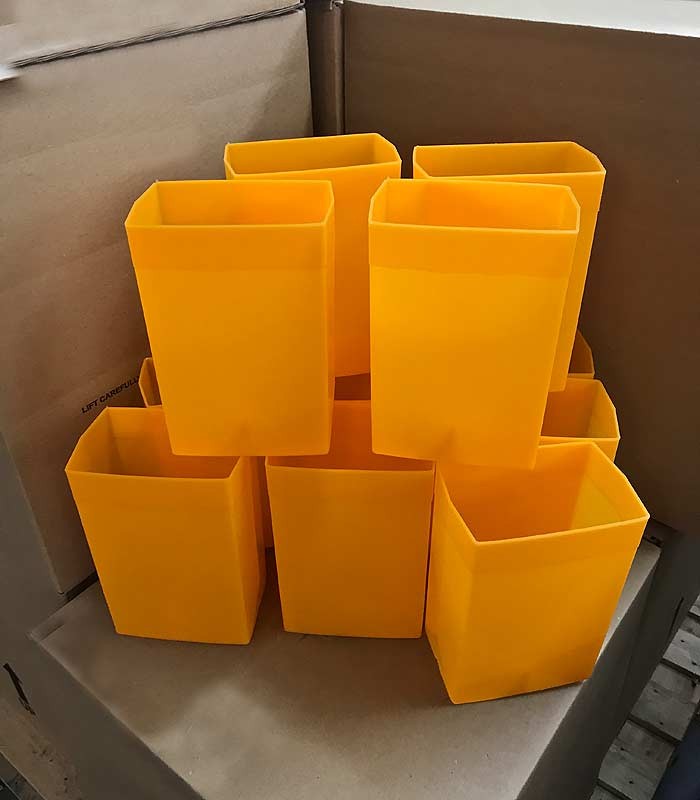 Set of 12 Orange Factory Flawed Luminaries