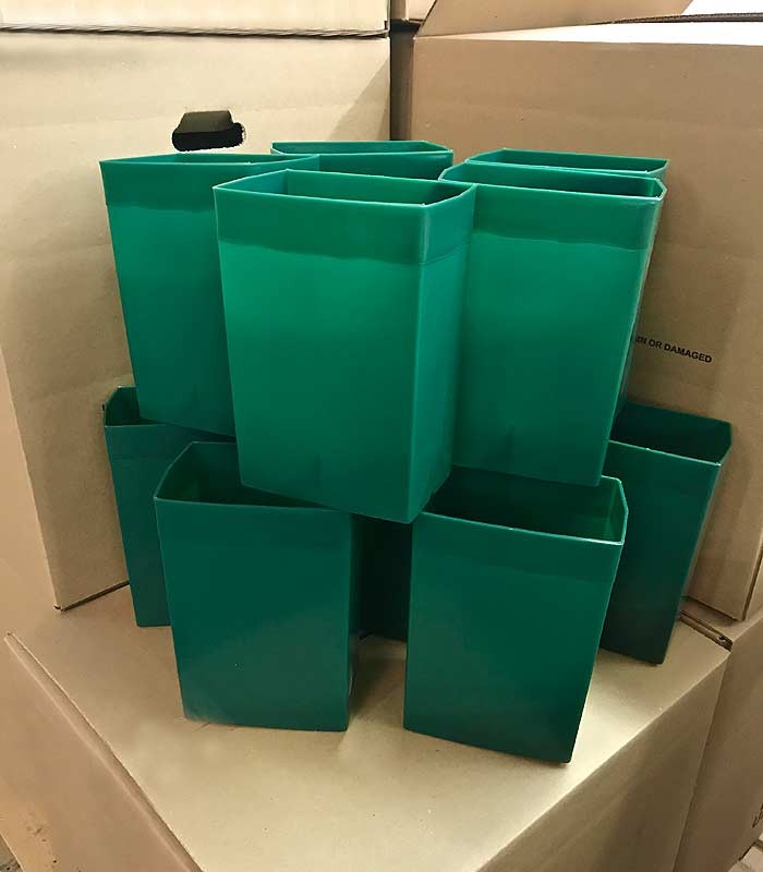 Set of 12 Dark Green Factory Flawed Luminaries