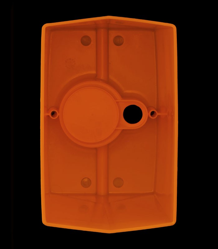 View looking inside Orange Luminary