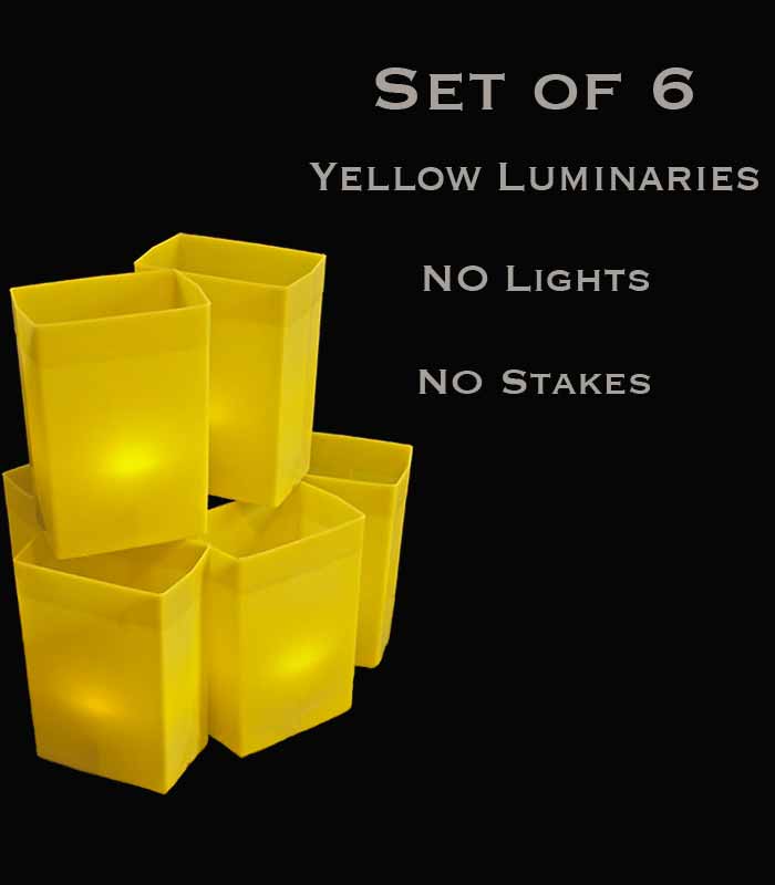 Set of 6 Yellow Luminaries