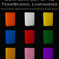 Set of 12 Team/School Luminaries, Light String, Bulbs & Stakes