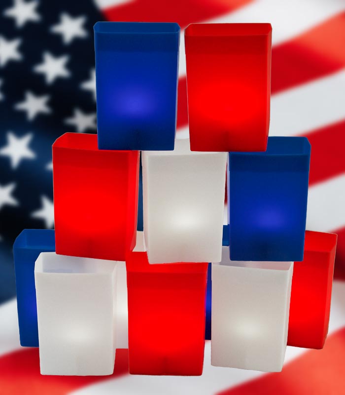 Set of 12 Patriotic Luminaries