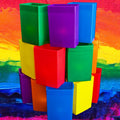 Set of 12 Rainbow Luminaries