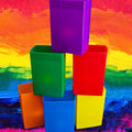 Set of 6 Rainbow Luminaries