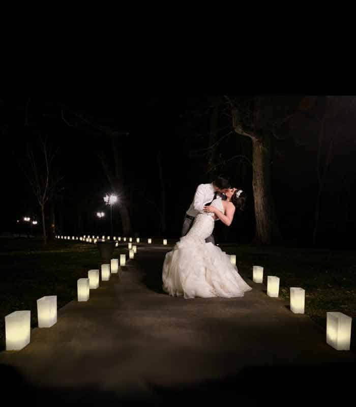 Wedding Luminarias Add Formal Ambiance