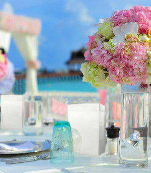 Luminarias at Wedding Reception