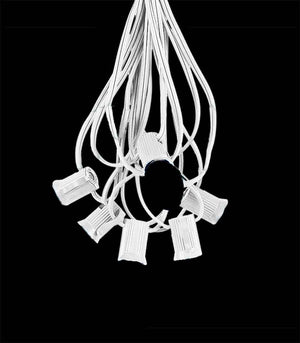 6 Socket White Electric Light String, No Bulbs