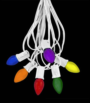 6 Socket White Electric Light Strings, Multi LED Bulbs