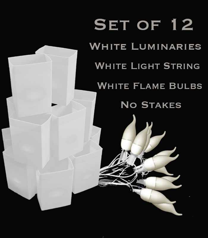 ☺︎　新品　FIMO bulbs デザイナーズライト　12個セット White FLAMING Luminaries 12 Pack - Dancing Flame LED Bulbs | FLIC