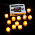 Set of 12 Amber LED Tealights
