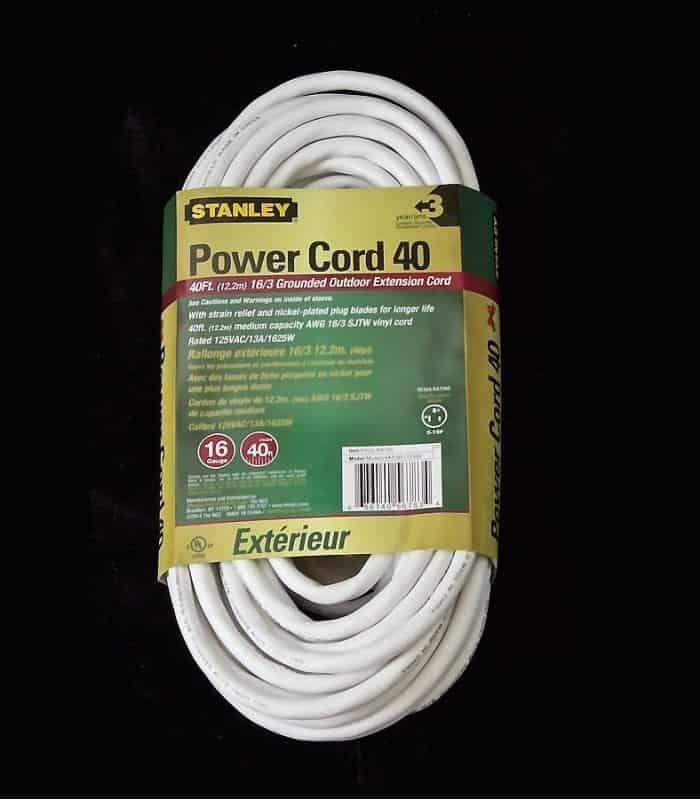 Stanley White Power Cord 40 (back)